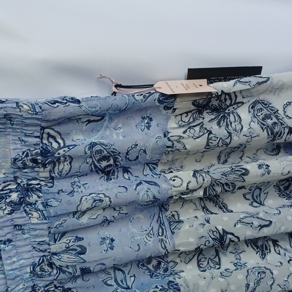 rachel zoe blue and white skirt, Lined | nwt | size Med, Elastic Waist - Picture 2 of 9